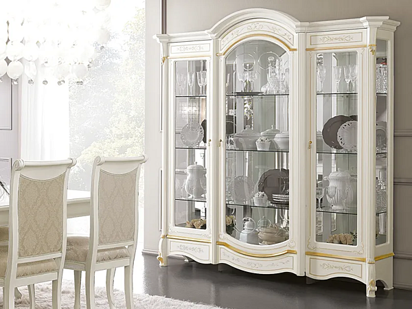 Wooden display cabinet with integrated lighting CASA +39 DIAMANTE 2601 factory CASA +39 from Italy. Foto №1