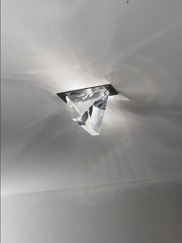 LED crystal ceiling lamp Tripla Fabbian factory Fabbian from Italy. Foto №2