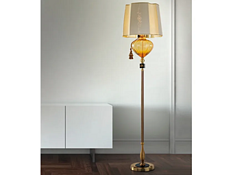 Floor lamp Orfeo PT1 Euroluce Lampadari metal glass factory EUROLUCE LAMPADARi from Italy