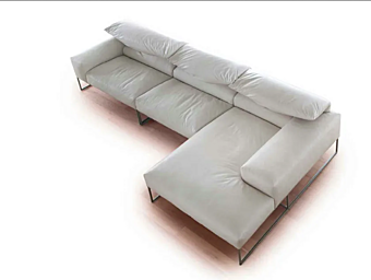 Recliner Sectional Sofa in Fabric ERBA ITALIA Forever Young Collection