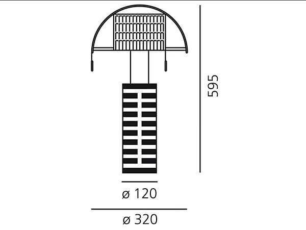 Aluminium table lamp Shogun Artemide A000300 factory Artemide from Italy. Foto №5