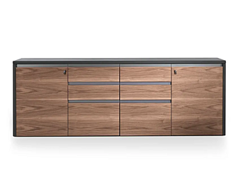 Wooden office storage unit with hinged doors i 4 Mariani Kefa