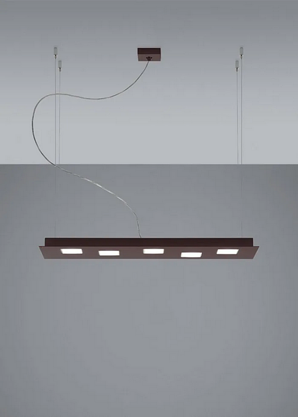 LED pendant lamp in aluminum Fabbian Quarter F38A01 factory Fabbian from Italy. Foto №3