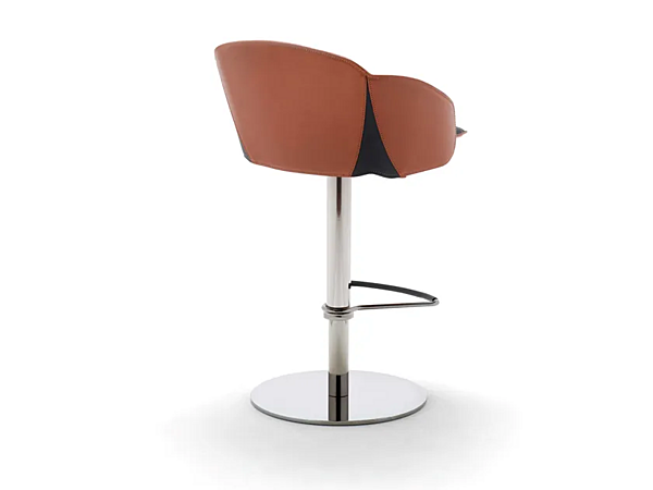 Leather stool with footrest gas lift FASEM Electa Electa Bar BT factory FASEM from Italy. Foto №4