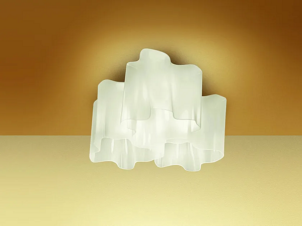 Halogen ceiling lamp made of blown glass Logico 3x120 Artemide 0458020A/0693020A/0645020A/0458010A factory Artemide from Italy. Foto №3