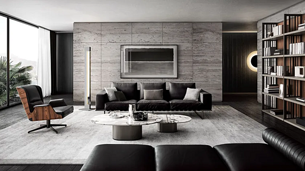 Oval marble coffee table for living room i 4 Mariani Giotto factory i 4 Mariani from Italy. Foto №9
