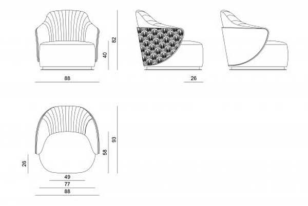 Armchair VISIONNAIRE (IPE CAVALLI) ADELE factory VISIONNAIRE (IPE CAVALLI) from Italy. Foto №7