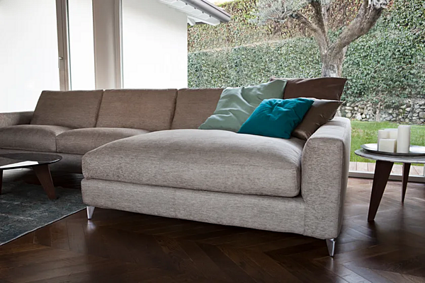 Sectional sofa in fabric or leather VIBIEFFE 920 Zone Comfort factory VIBIEFFE from Italy. Foto №5