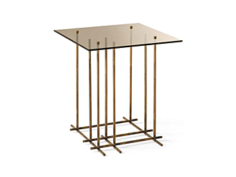 Square crystal coffee table Tetris Gallotti&Radice factory Gallotti & Radice from Italy
