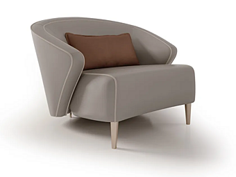 Armchair with armrests upholstered fabric Bizzotto Italia Wave