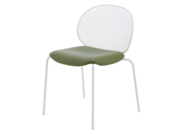 Steel garden chair with integrated cushion LIGNE ROSET Unbeaumatin 10260920-10260921 factory LIGNE ROSET from Italy. Foto №2