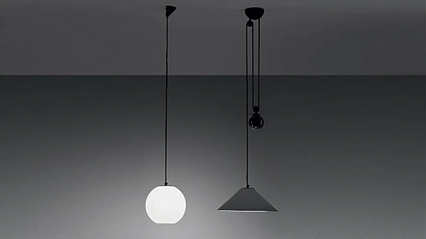 Halogen Methacrylate Pendant Lamp Aggregato Sfera Artemide A089410, A089412 factory Artemide from Italy. Foto №4