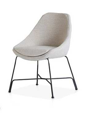 High Fabric Stool with Back and Removable Cover Potocco Cut 910 AI