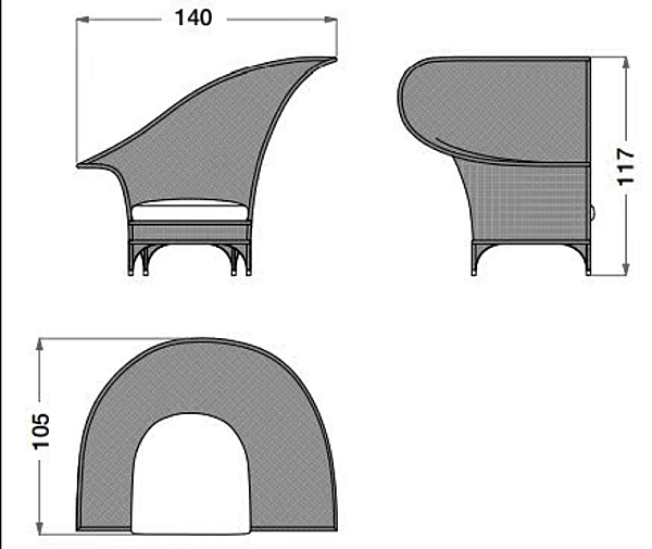 Wooden and fabric outdoor armchair CPRN HOMOOD OD1010DX/SX factory CPRN HOMOOD from Italy. Foto №2