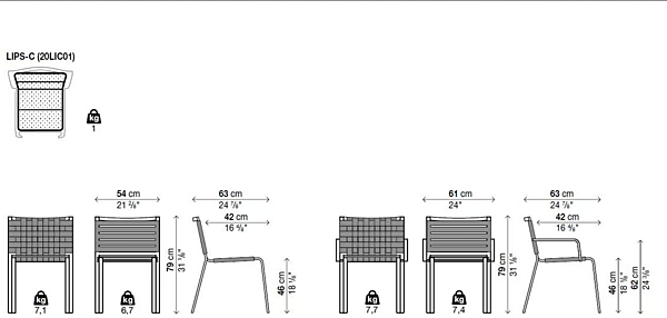 Chair with upholstered back Kristalia Chair Rest factory Kristalia from Italy. Foto №19