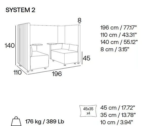 Acoustic Fabric Office Booth Quilted Maji System 2 Adrenalina factory ADRENALINA from Italy. Foto №5