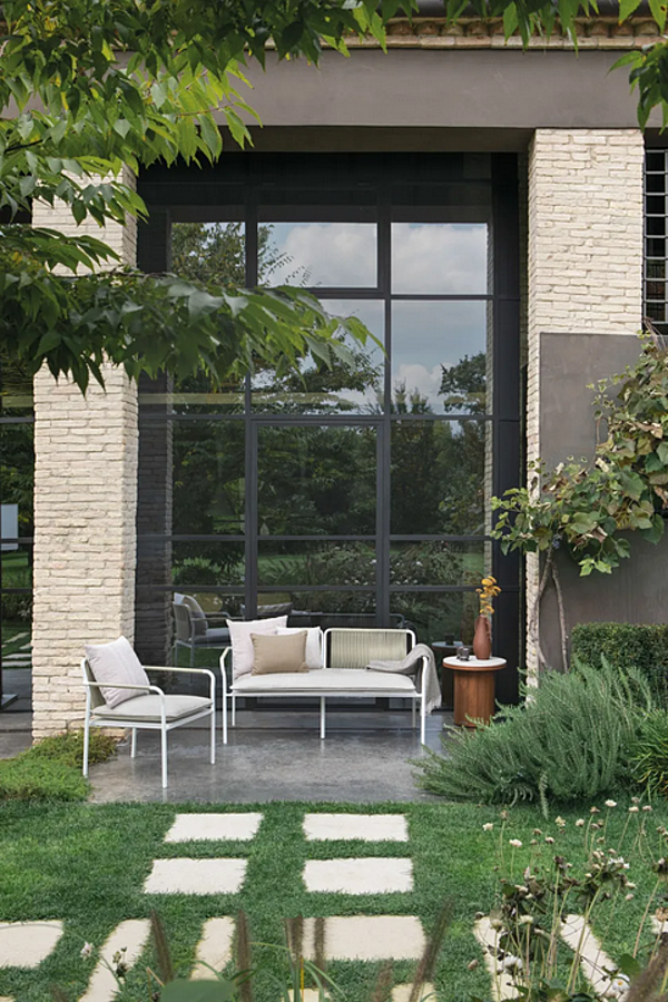 2-Seater Aluminium Garden Sofa with Cushions Atmosphera Air factory ATMOSPHERA from Italy. Foto №7