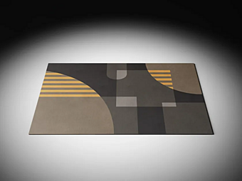 Rectangular fabric rug with geometric illusion CASA +39 ETA002