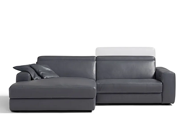 Recliner modular leather sofa with chaise longue Egoitaliano Darlene factory Egoitaliano from Italy. Foto №2