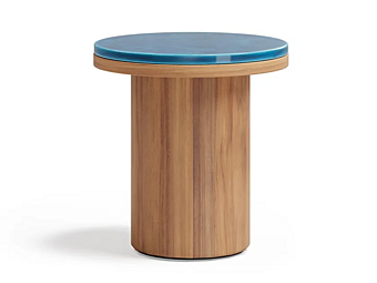 Teak garden side table Frisbee Atmosphera FR.SR