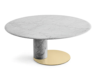 Oval Carrara Marble Table Oto Big Gallotti&Radice factory Gallotti & Radice from Italy