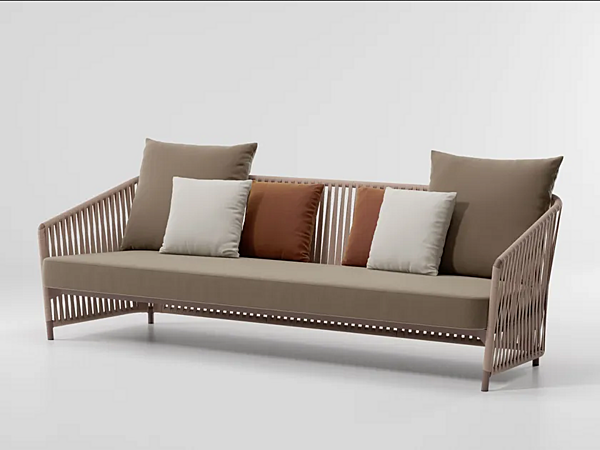 Three-Seater Upholstered Fabric Garden Sofa KETTAL Bitta Lounge factory KETTAL from Italy. Foto №1