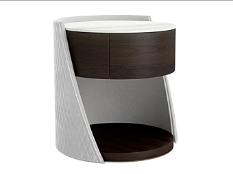Round wooden bedside table with drawers Capital Collection Majestic MAJ.CO Round wooden bedside table with drawers Capital Collection Majestic MAJ.CO factory Capital Collection from Italy