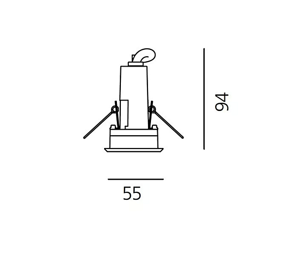 Recessed Aluminium Outdoor Spotlight Ego Artemide factory Artemide from Italy. Foto №12