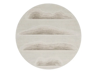 Round rug in wool and bamboo silk GIORGETTI Halos