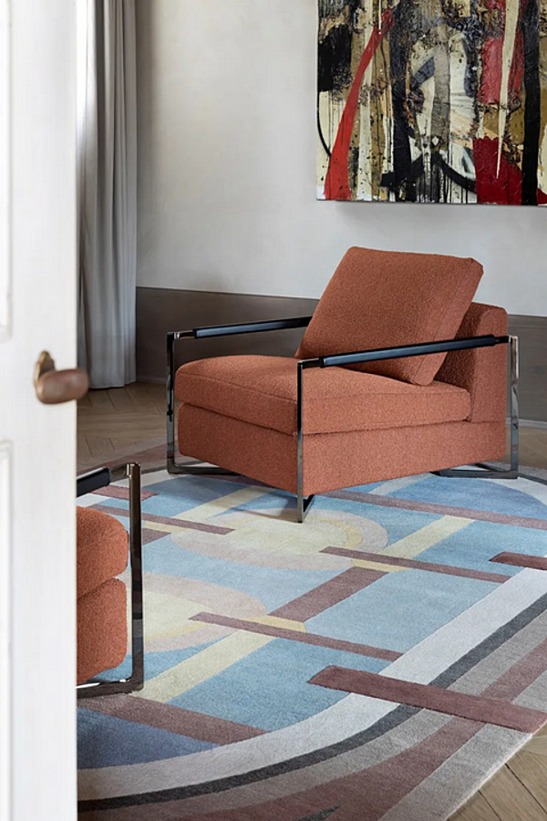 Fabric armchair with armrests Saba Italia No Logo Light factory SABA from Italy. Foto №4