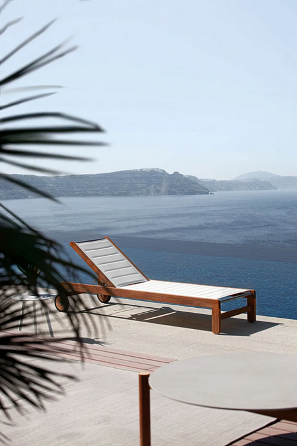 Recliner sun lounger with castors Textilene Atmosphera Dakota DK.LT factory ATMOSPHERA from Italy. Foto №2