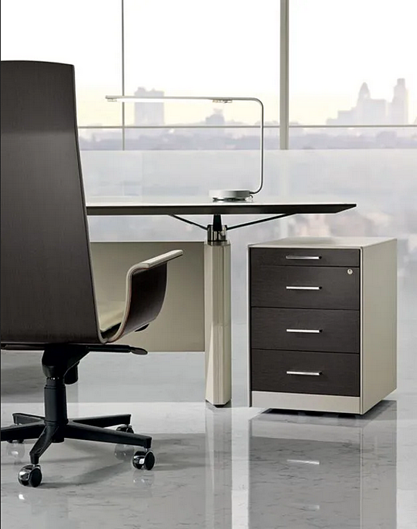 Wooden office drawer unit with lock i 4 Mariani Symetria factory i 4 Mariani from Italy. Foto №2