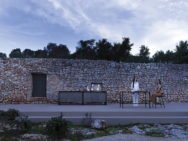 Outdoor kitchen with barbecue in aluminium and ceramic VARASCHIN factory VARASCHIN from Italy. Foto №18