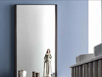 Wall Mounted Mirror with Integrated Lighting Cortezari Quadra 372 factory CORTE ZARI from Italy