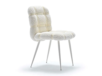 Upholstered boucle fabric chair Avion FASEM