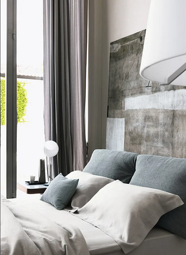 Double bed with removable cover Nathalie Flou factory Flou from Italy. Foto №16