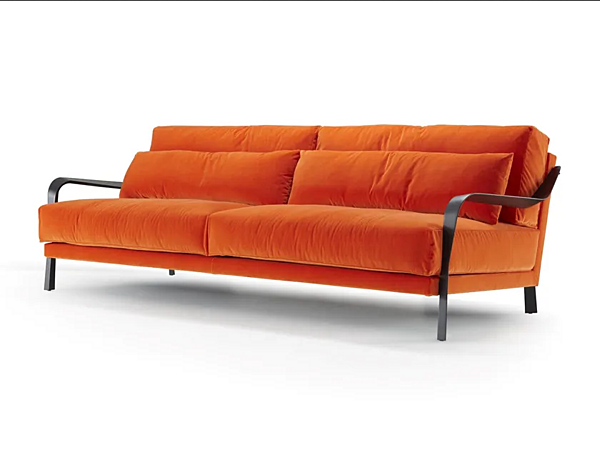 Leather sofa with upholstered back CITYLOFT LIGNE ROSET factory LIGNE ROSET from Italy. Foto №1