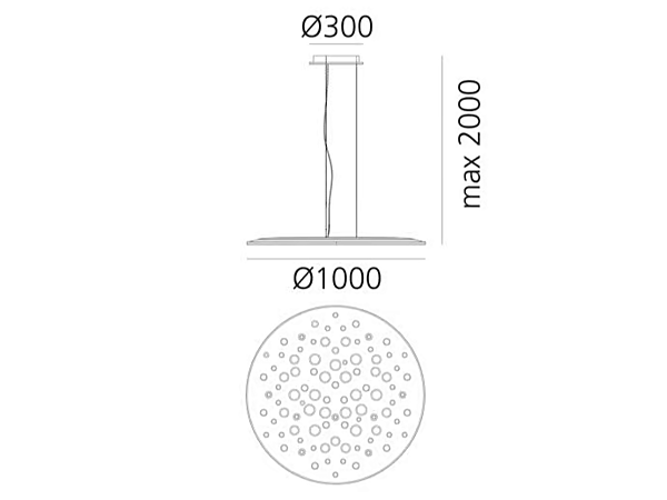 LED Acoustic Pendant Lamp Silent Field 2.0 Artemide 1013040, 1013020, 1013030 factory Artemide from Italy. Foto №8