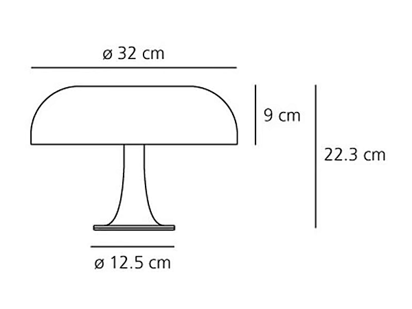 Table lamp made of polycarbonate Nessino Artemide 0039060A, 0039070A factory Artemide from Italy. Foto №7