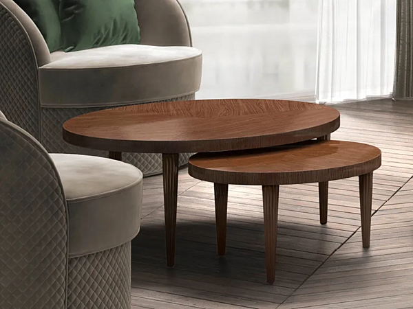 Round wooden coffee table CASA +39 Giglio C22704, C22705, C22706 factory CASA +39 from Italy. Foto №1