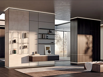 Freestanding modular storage wall Puzzle MisuraEmme factory MisuraEmme from Italy