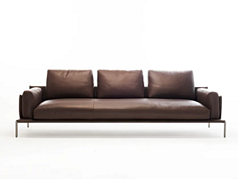 Three-Seater Leather Sofa Noah ZANOTTA