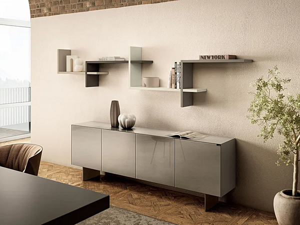 Floating Wooden Bookcase LAGO Lagolinea 2628 2628 factory LAGO from Italy. Foto №1