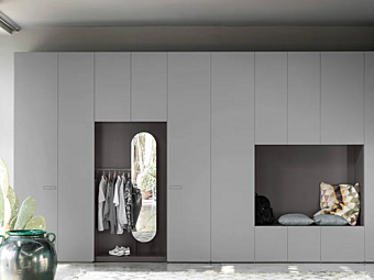 Sectional wardrobe Alfa NOVAMOBILI wood modern design Sectional wardrobe Alfa NOVAMOBILI wood modern design factory NOVAMOBILI from Italy