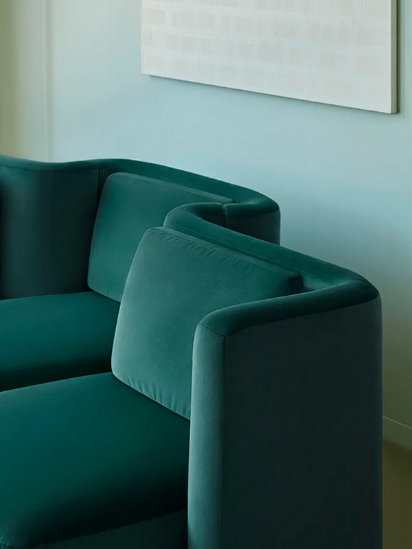 Modular fabric sofa with soft back Saba Gala factory SABA from Italy. Foto №14