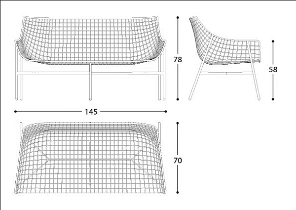 2-Seater Fabric Garden Sofa Set VARASCHIN Summer Collection 2431C, 2431E factory VARASCHIN from Italy. Foto №8