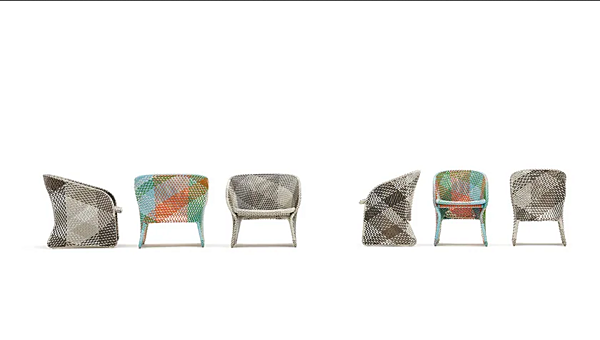 Garden armchair with armrests made of synthetic fibre VARASCHIN Maat 2371, 2372 factory VARASCHIN from Italy. Foto №8