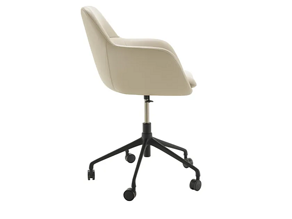 Height Adjustable Leather Office Chair with Armrests LIGNE ROSET Amedee 10261720 factory LIGNE ROSET from Italy. Foto №2