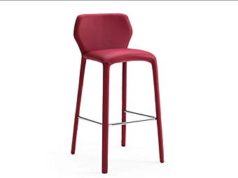 High leather stool with footrest Eforma Shila High leather stool with footrest Eforma Shila factory Eforma from Italy