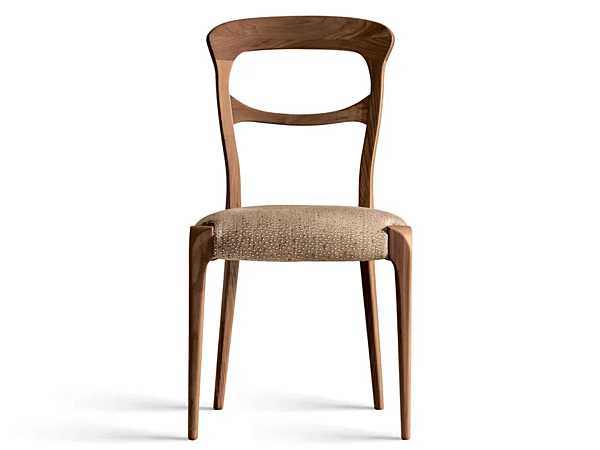 Wooden chair with upholstered back Capotavola C 143 DALE factory DALE from Italy. Foto №1